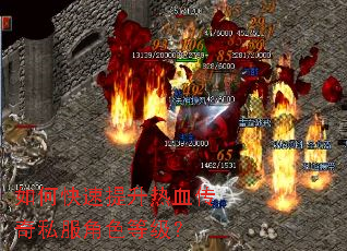 如何快速提升热血传奇私服角色等级? 如何快速提升热血传奇私服角色等级?
