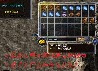 单职业传奇如何快速提升战力?新手入门该选什么装备? 单职业传奇如何快速提升战力?新手入门该选什么装备?