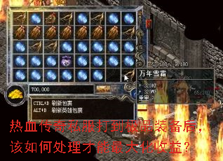 ��Ѫ����˽���򵽼�Ʒװ���󣬸���δ�������������棿