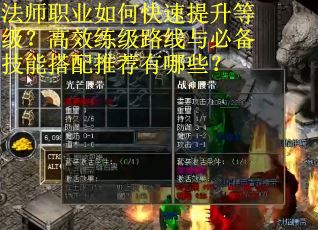 法师职业如何快速提升等级？高效练级路线与必备技能搭配推荐有哪些？