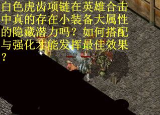 白色虎齿项链在英雄合击中真的存在小装备大属性的隐藏潜力吗？如何搭配与强化才能发挥最佳效果？