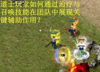 道士玩家如何通过治疗与召唤技能在团队中展现关键辅助作用？
