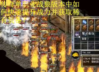传奇单职业战狼版本中如何快速提升战力并获取稀有装备？