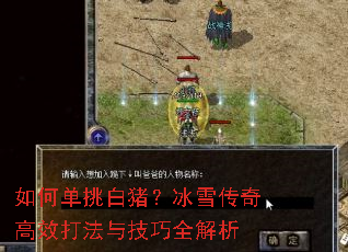 如何单挑白猪?冰雪传奇高效打法与技巧全解析 如何单挑白猪?冰雪传奇高效打法与技巧全解析